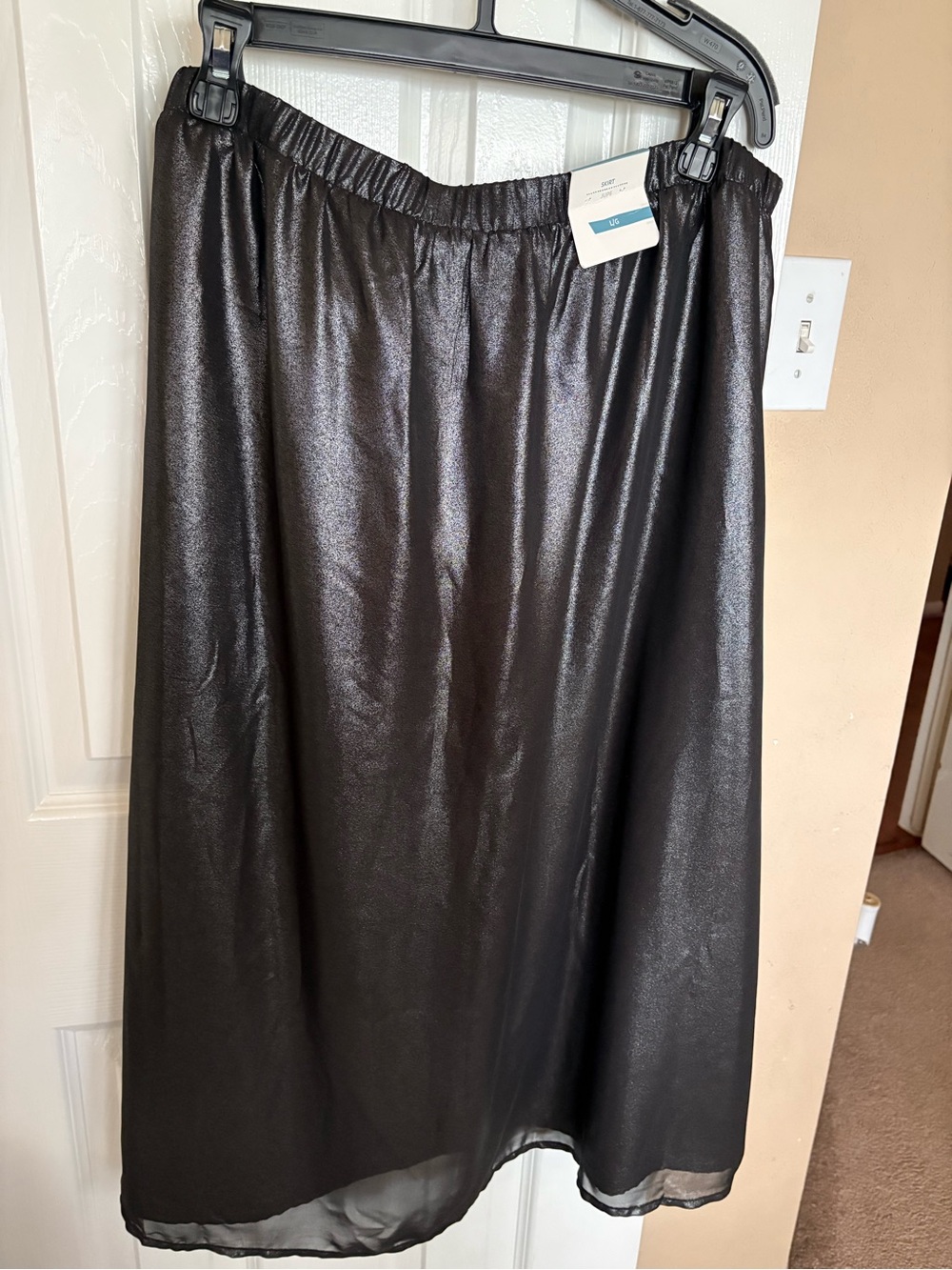 Old Navy Black Shimmer Midi Skirt